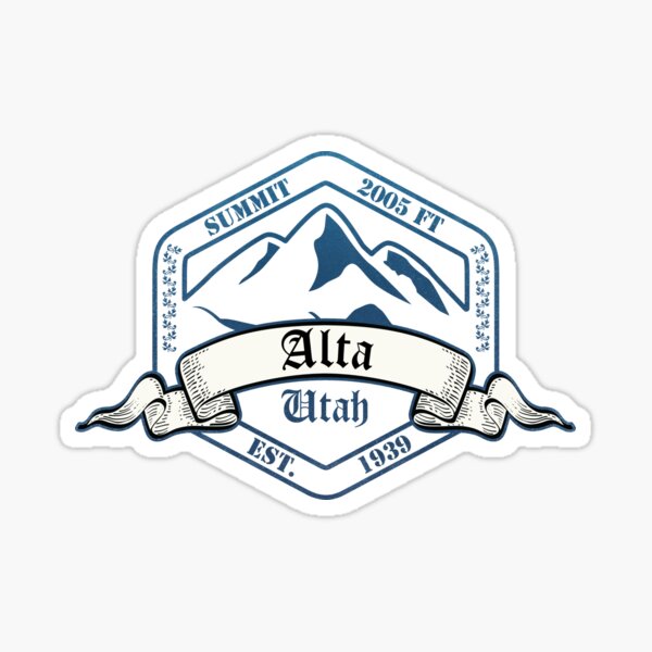 ALTA UTAH SKI SKIING SNOWBOARD AREA RESORT STICKER DECAL 