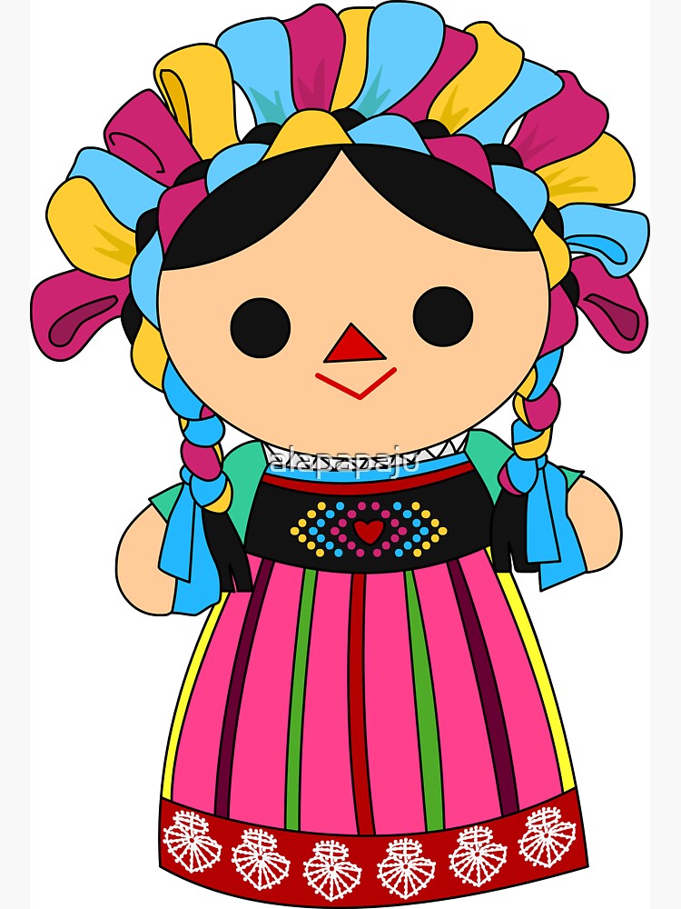 “Maria 3 (Mexican Doll)” Magnet for Sale by alapapaju | Redbubble