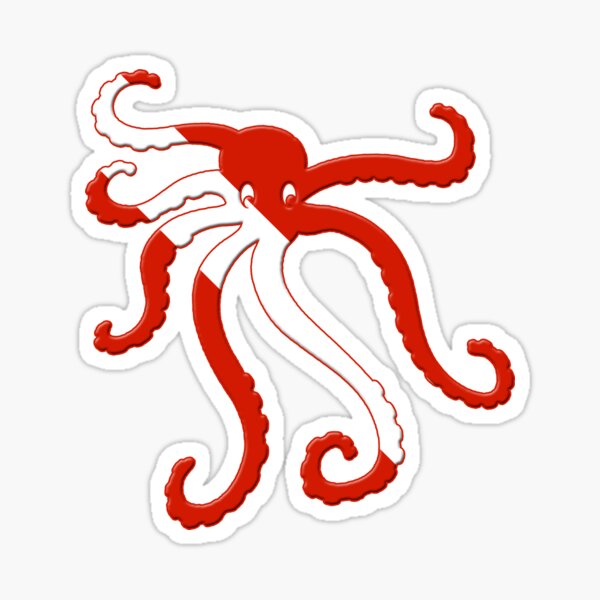 Item preview, Octopus Scuba Diver Silhouette designed and sold by surgedesigns.