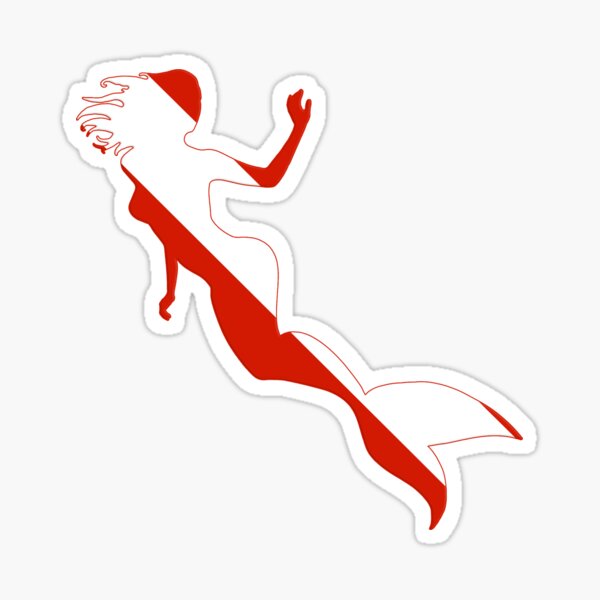 Item preview, Mermaid Scuba Diver Silhouette designed and sold by surgedesigns.