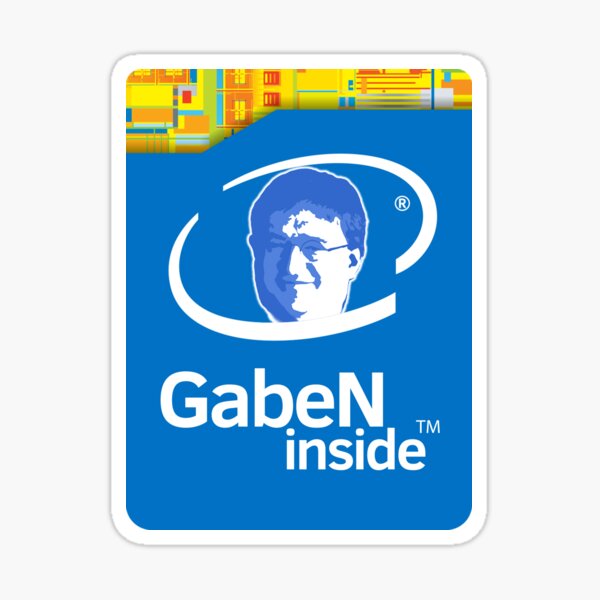 Gaben Newell Pointing | Sticker