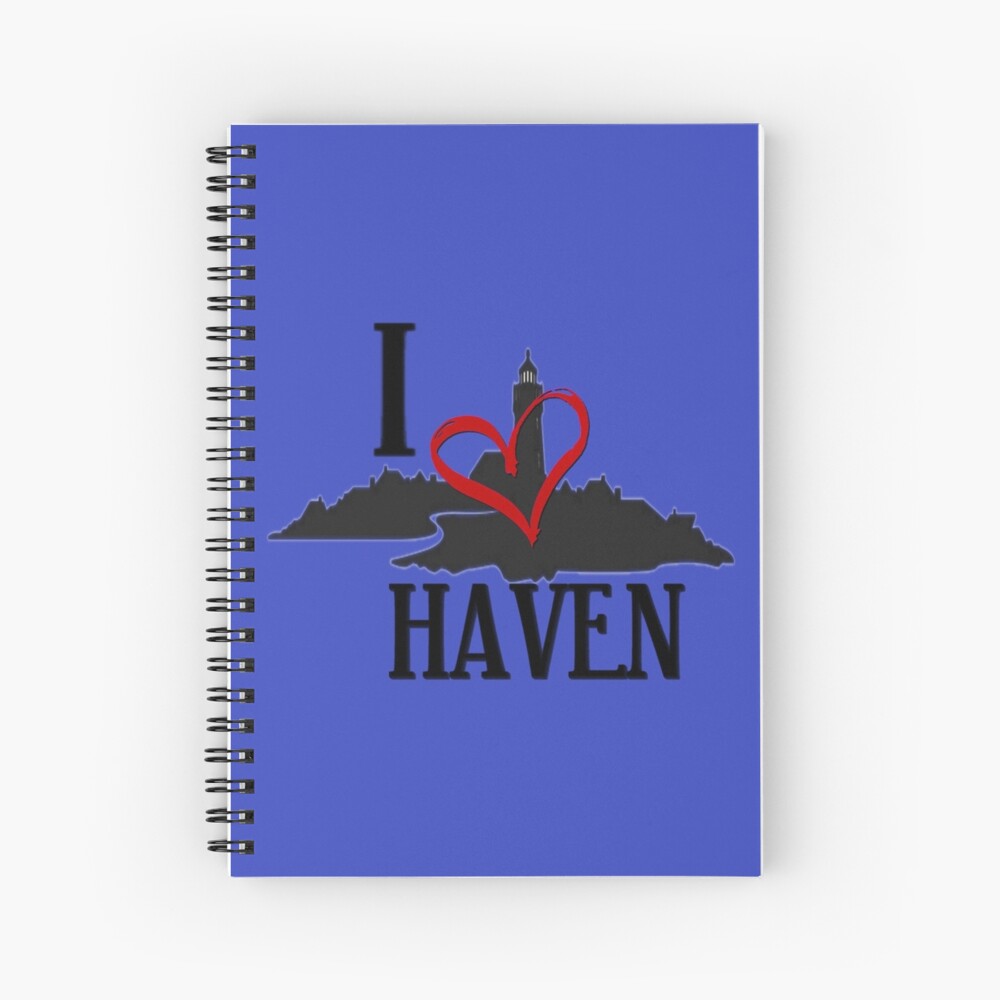 I Love Haven Black Logo Spiral Notebook