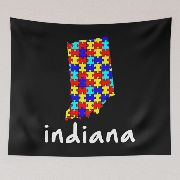 Item preview, Indiana - Autism Awareness designed and sold by Bendthetrend.