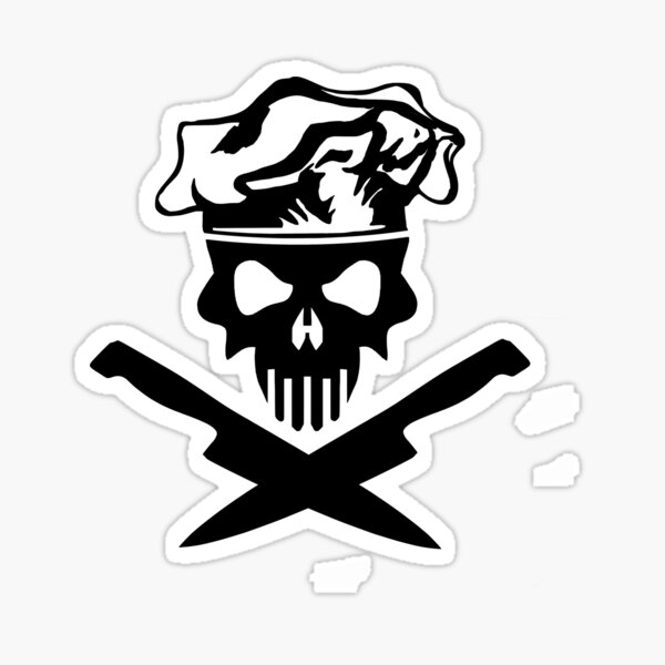 Skull Chef Stickers | Redbubble