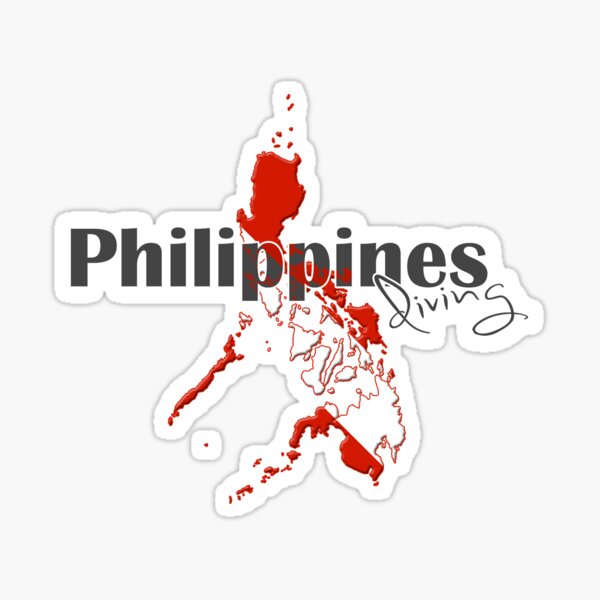 Philippines Diving Diver Flag Map Sticker