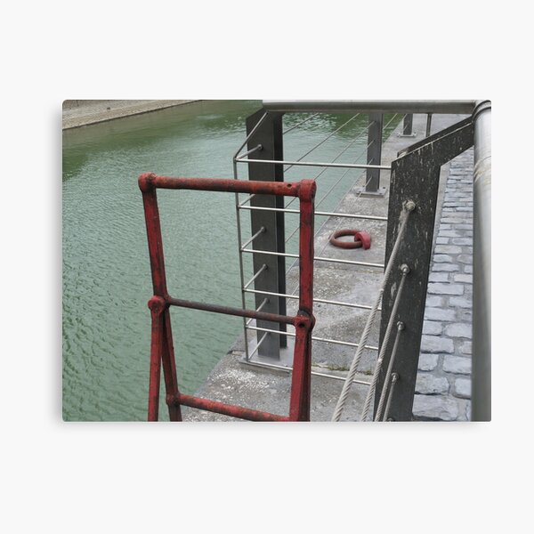 Wharf - red ladder Canvas Print