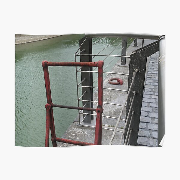 Wharf - red ladder Poster
