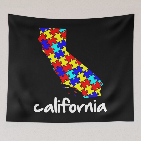 Item preview, California  - Autism Awareness designed and sold by Bendthetrend.