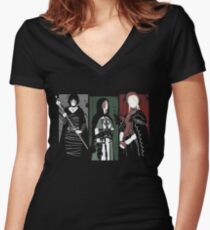Souls Waifus Women's Fitted V-Neck T-Shirt