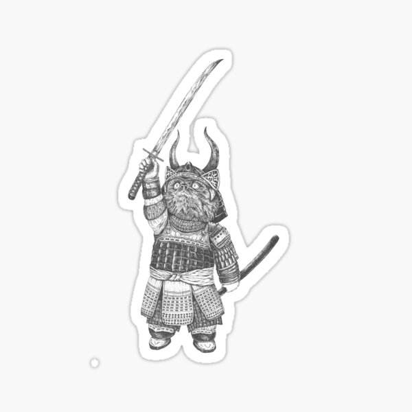 Samurai Cat Sticker
