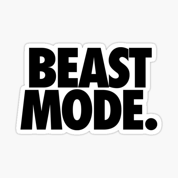 Sticker Beast Mode Redbubble