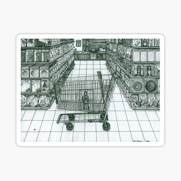 Shop and Slave Sticker