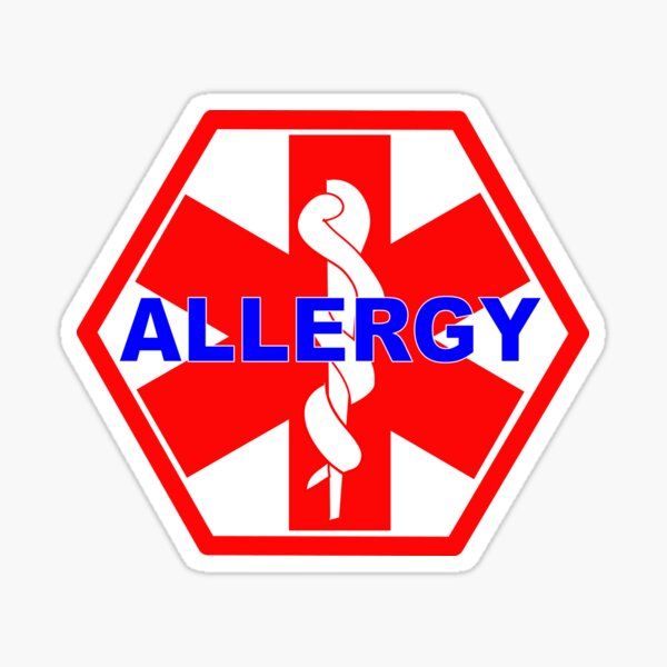 " ALLERGY MEDICAL ALERT ID TAG" Sticker for Sale by SofiaYoushi Redbubble