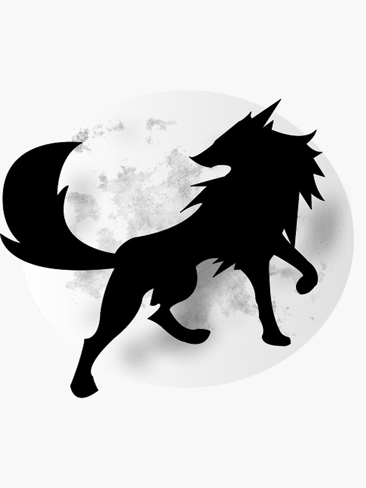 "Wolf Silhouette" Sticker by jlechuga Redbubble