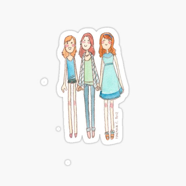 Lizzie Bennet Diaries - Lydia, Lizzie, Jane Sticker