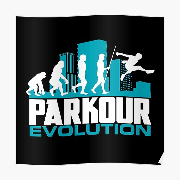 Evolution Parkour Posters Redbubble - custom glove roblox parkour