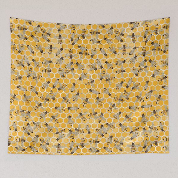 Item preview, Bees on Honeycomb designed and sold by Amy Hadden.