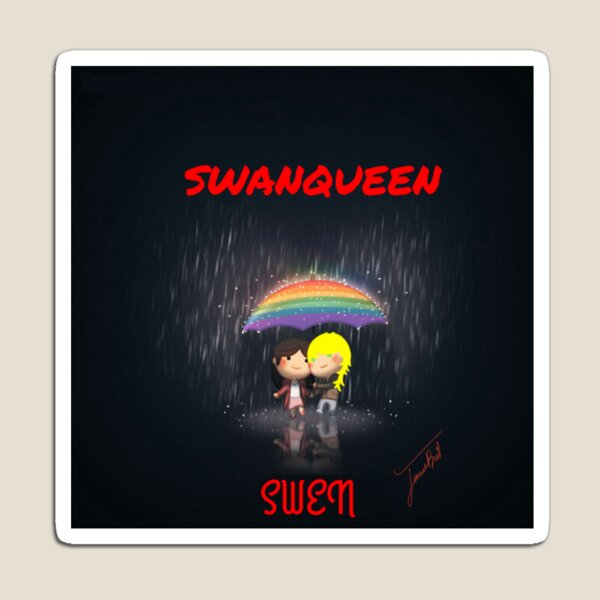SwanQueen - Swen and Rainbow and Rain Magnet