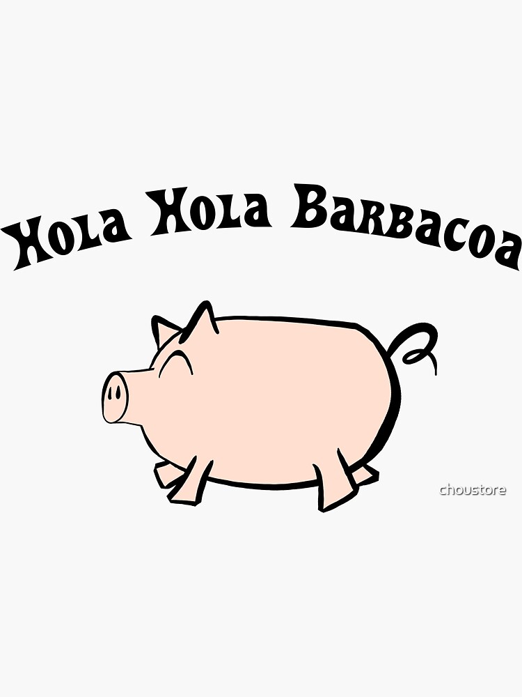Thumbnail 3 of 3, Sticker, Hola Hola Barbacoa designed and sold by choustore.