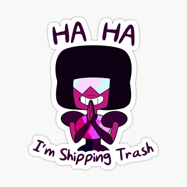 Shipping Trash Garnet Sticker