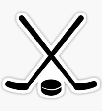 Hockey sticks puck Sticker