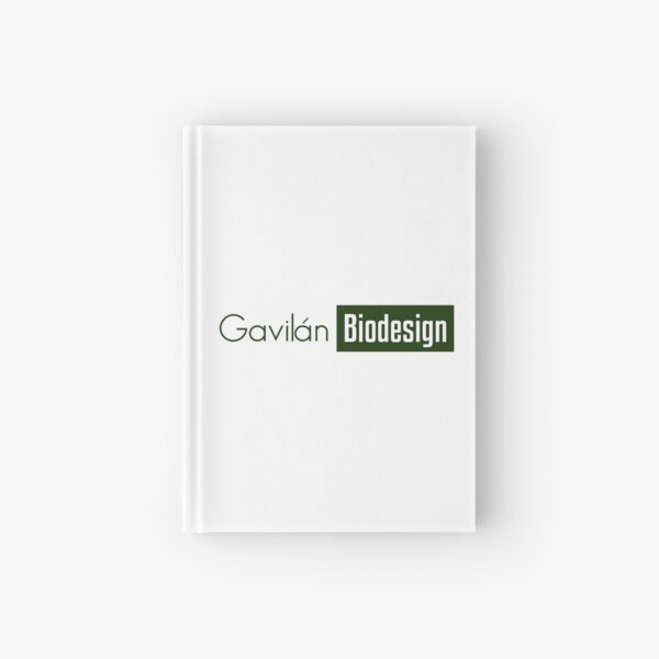 Gavilán Green, white biodesign Hardcover Journal