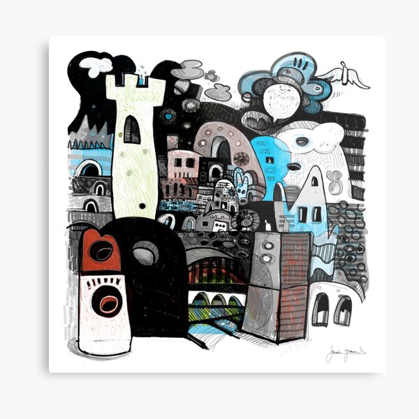 Boxed On Tower Metal Print