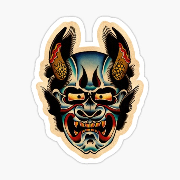Blue Hannya Sticker