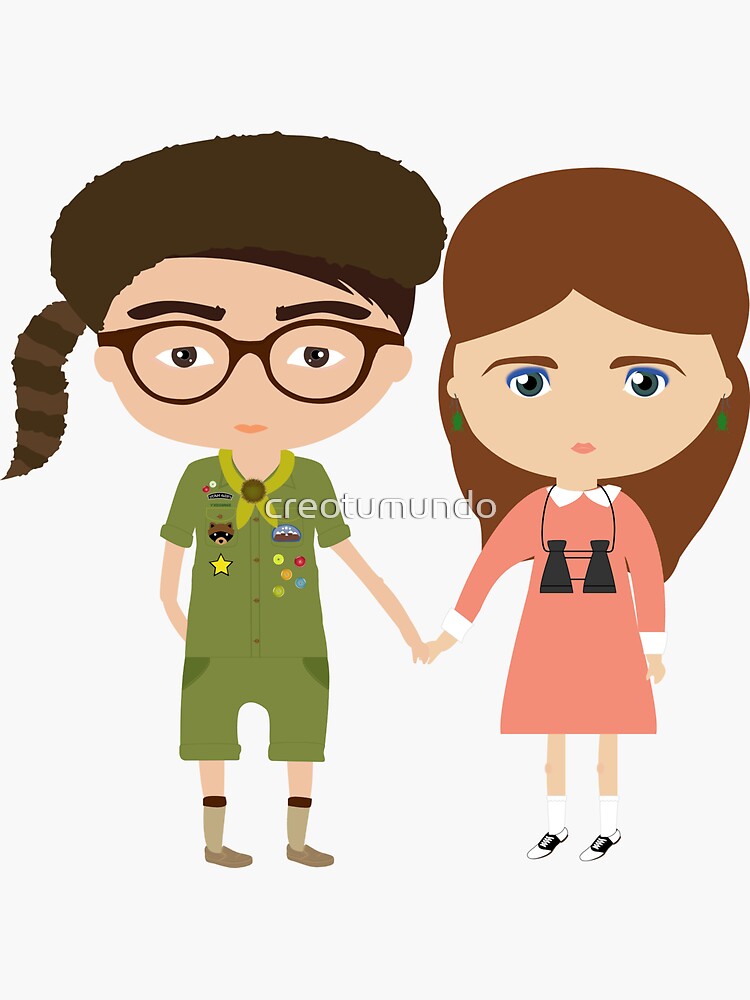 Imagen 3 de 3, Pegatina con la obra Moonrise Kingdom, diseñada y vendida por creotumundo.