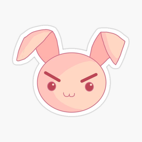 "Mean Bunny" Sticker for Sale by Darthblueknight Redbubble