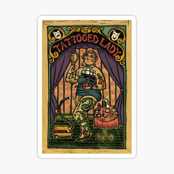Tattooed Lady Sticker