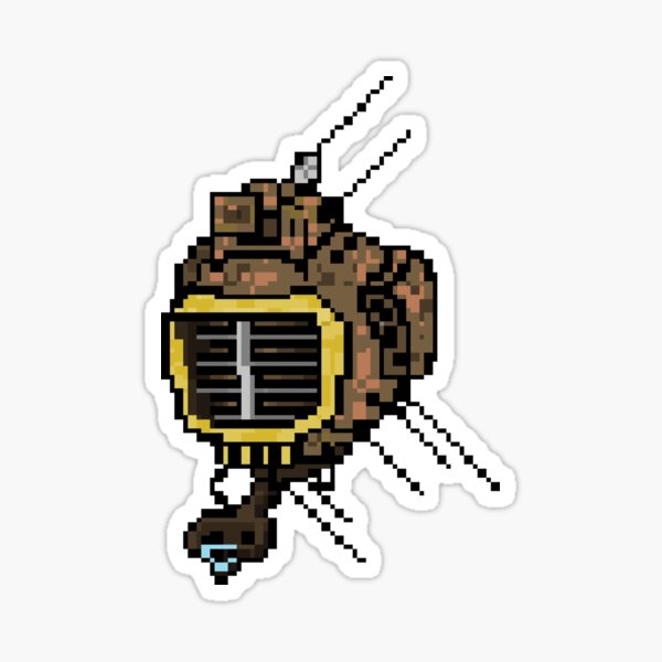 Vista previa del artículo con la obra «Pixel ED-E», diseñado y vendido por Dallas Carlos.