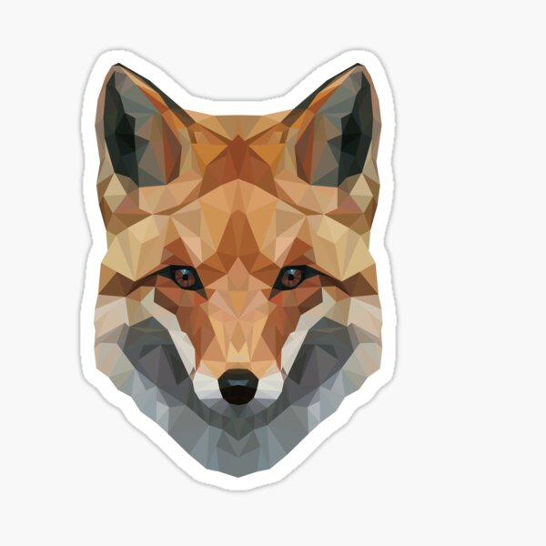 Geometrischer Fuchs Sticker