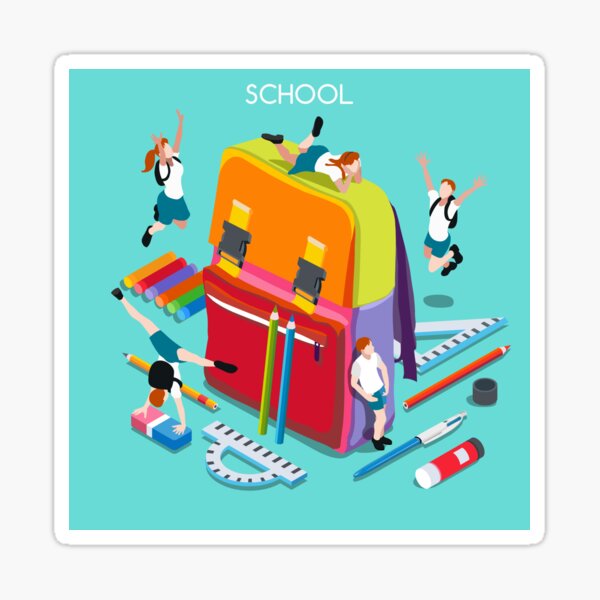 School Chancellery Set Sticker