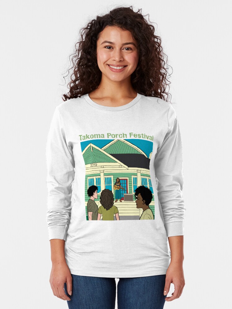 Thumbnail 2 of 5, Long Sleeve T-Shirt, Takoma Porch Festival T-Shirt designed and sold by PlanetNine.
