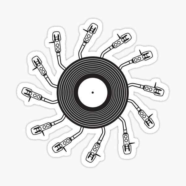 Brazos de tono de vinilo Pegatina
