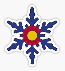 Colorado Flagge Schneeflocke Sticker