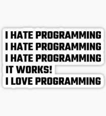 Pegatina Amo la programación