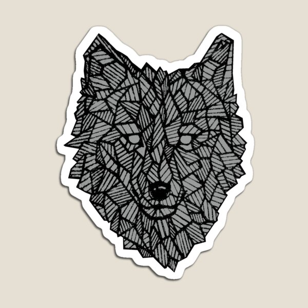 Item preview, Glass Wolf - Grey w/ Black Background designed and sold by Brandor.