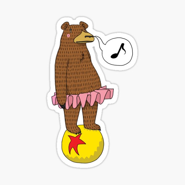 "Dancing Bear" Sticker by malkoh Redbubble