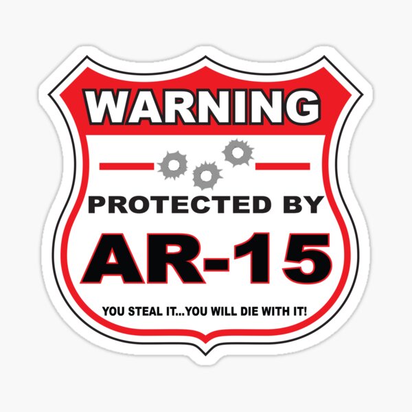 Vista previa del artículo con la obra «Ar-15 protegido por el escudo Ar-15», diseñado y vendido por gungifts.
