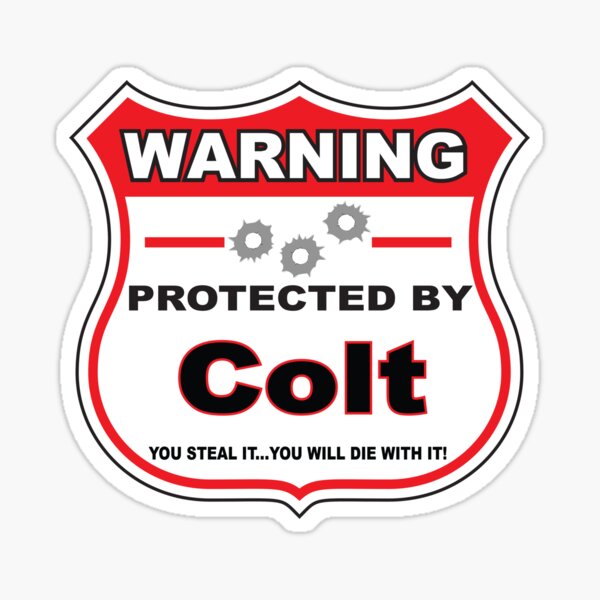 Colt protégé par Colt Shield Sticker
