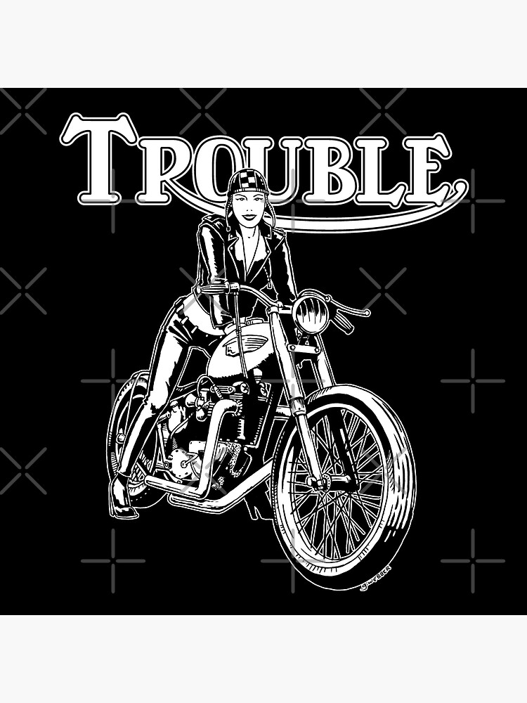 Thumbnail 3 of 3, Sticker, TROUBLE designed and sold by George Webber.