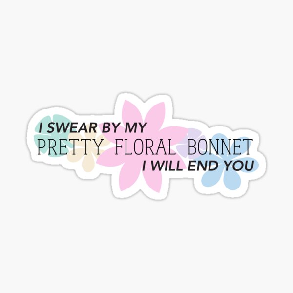 Pretty Floral Bonnet Sticker