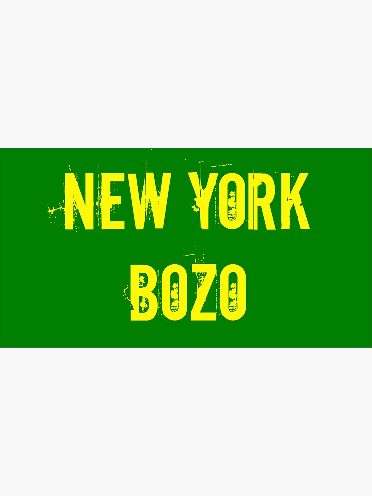 "New York Bozo" Sticker by jdbruegger Redbubble