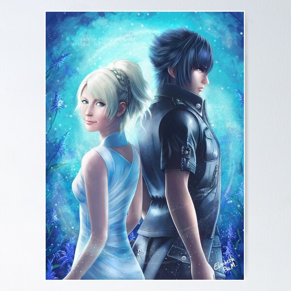 Vista previa del artículo con la obra «[Final Fantasy XV] Lunafreya y Noctis», diseñado y vendido por Brigie99.