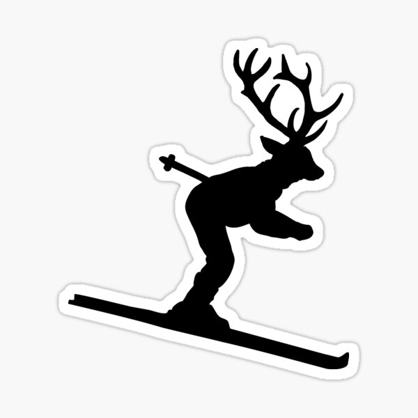 Ski Stag (Deer) Sticker