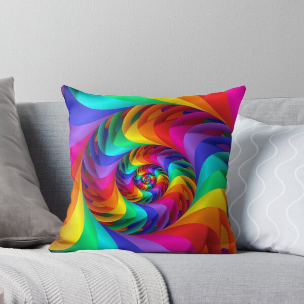Item preview, Pointy Rainbow Fractal Spiral designed and sold by Kitty Bitty.