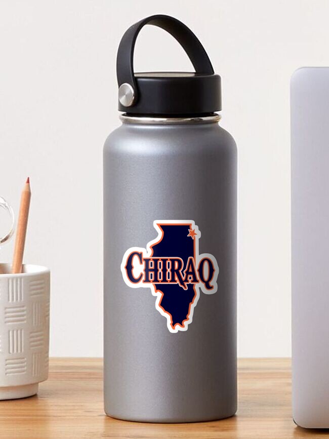 Metal Chicago bears water bottle