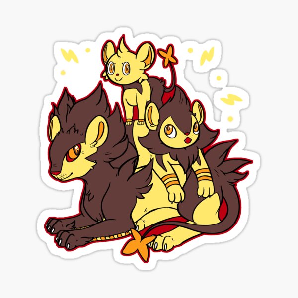 Pile of Electric Lions (Shiny Version) Sticker Sticker